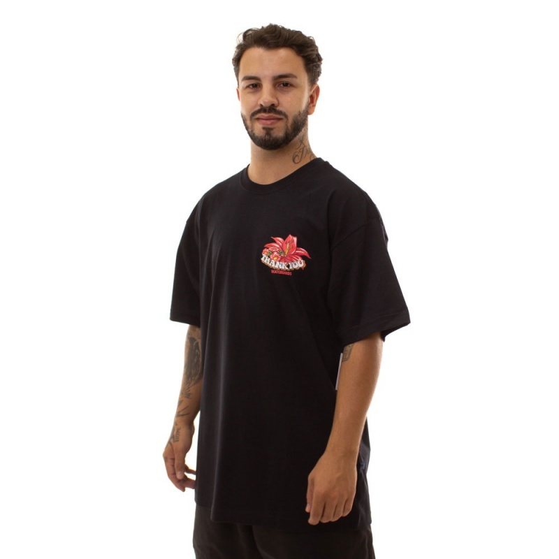 Camiseta Thank You Ty Wildflowers Preto